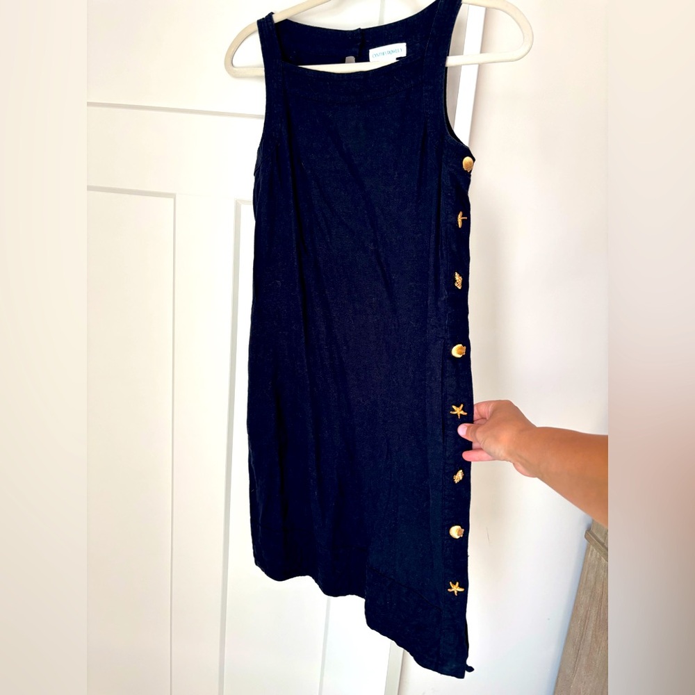 Coastal Linen Dress with buttons